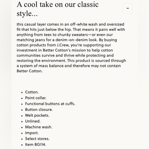 J. Crew Relaxed Denim Jacket Ecru Size L - Picture 5 of 10